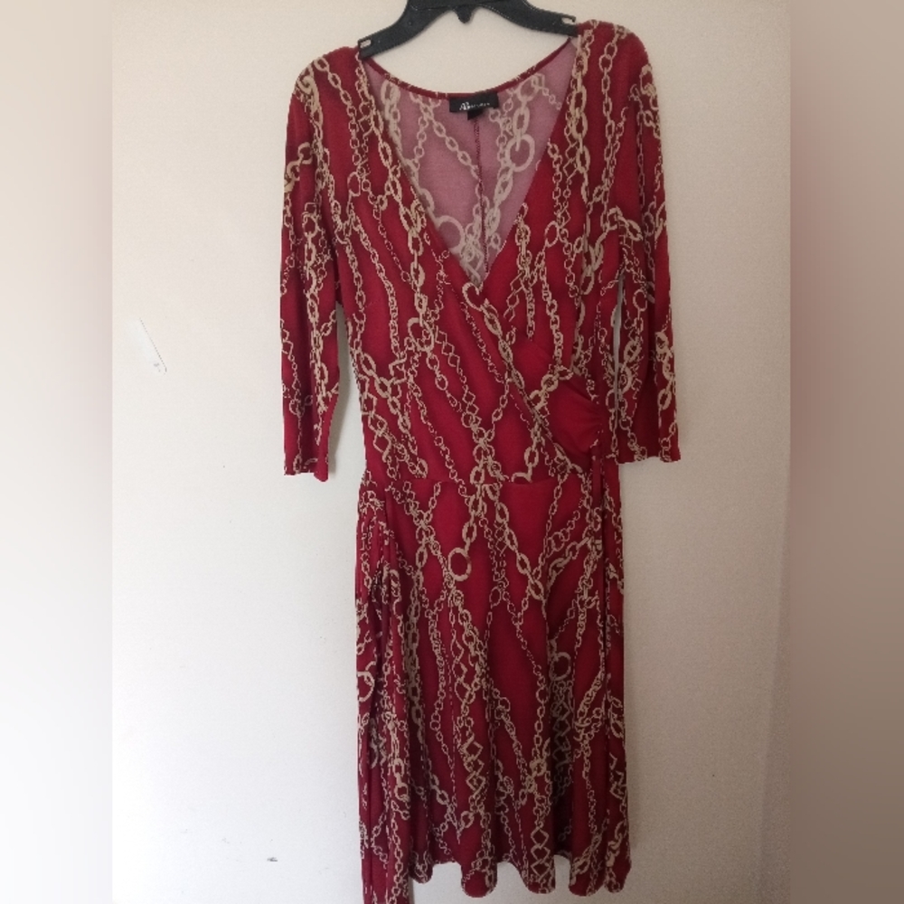 Studio Geometric Tie Around Wrap Dress🌷Size Small